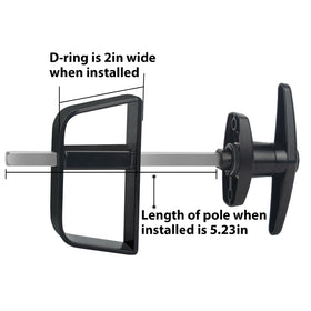 BTEOBFY 5-1/2 inch stem mounted on a barn door for universal fit.