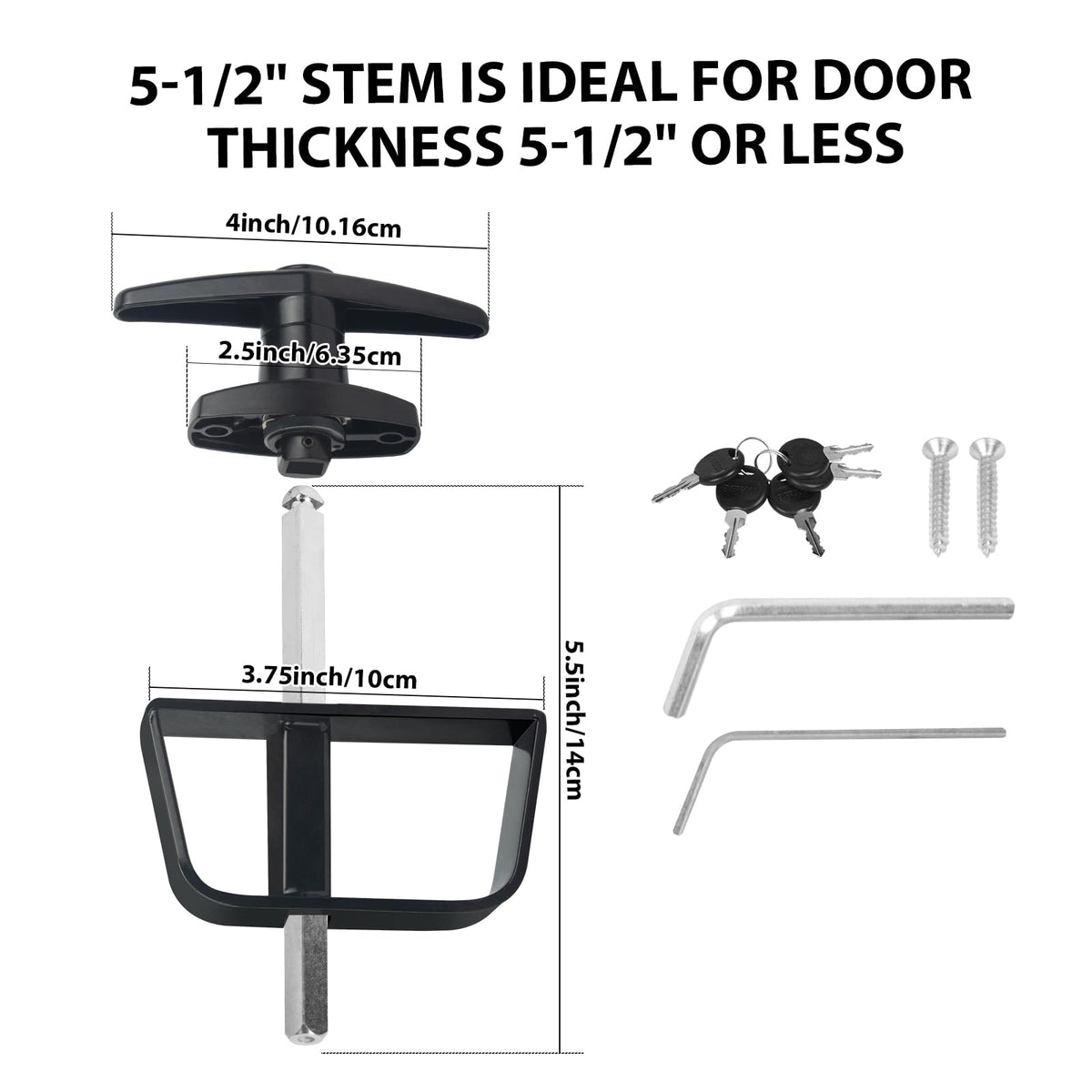 BTEOBFY lock kit with five keys offering flexible access options.