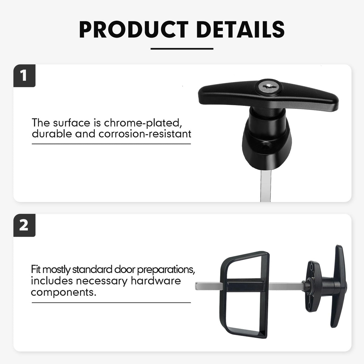 BTEOBFY quick-install lock kit fits in minutes with a 3/8 inch drill.