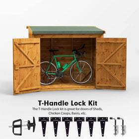 BTEOBFY T-handle lock with keys for secure access.