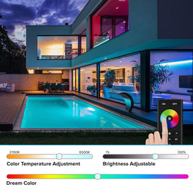 BTF-LIGHTING 2.4G wireless range visualization for flexible operation.