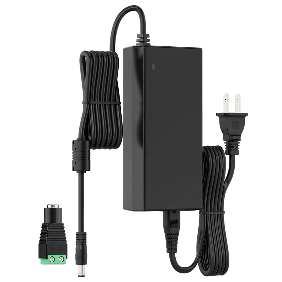 BTF-LIGHTING 24V power supply front view for LED strip installations.