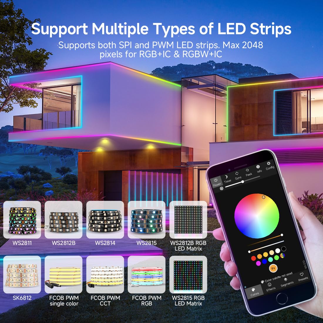 BTF-LIGHTING Built-in microphone mode enables responsive lighting effects.