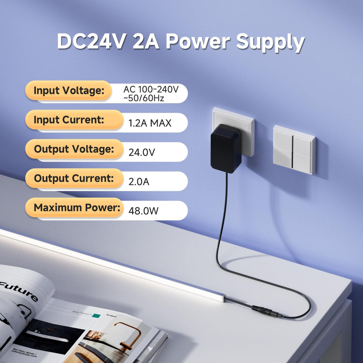 BTF-LIGHTING compact indoor design ideal for 24V LED projects.