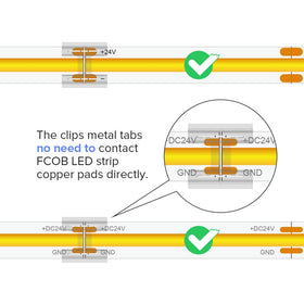 BTF-LIGHTING FCob 8mm to 2-pin wire connector for quick LED setup