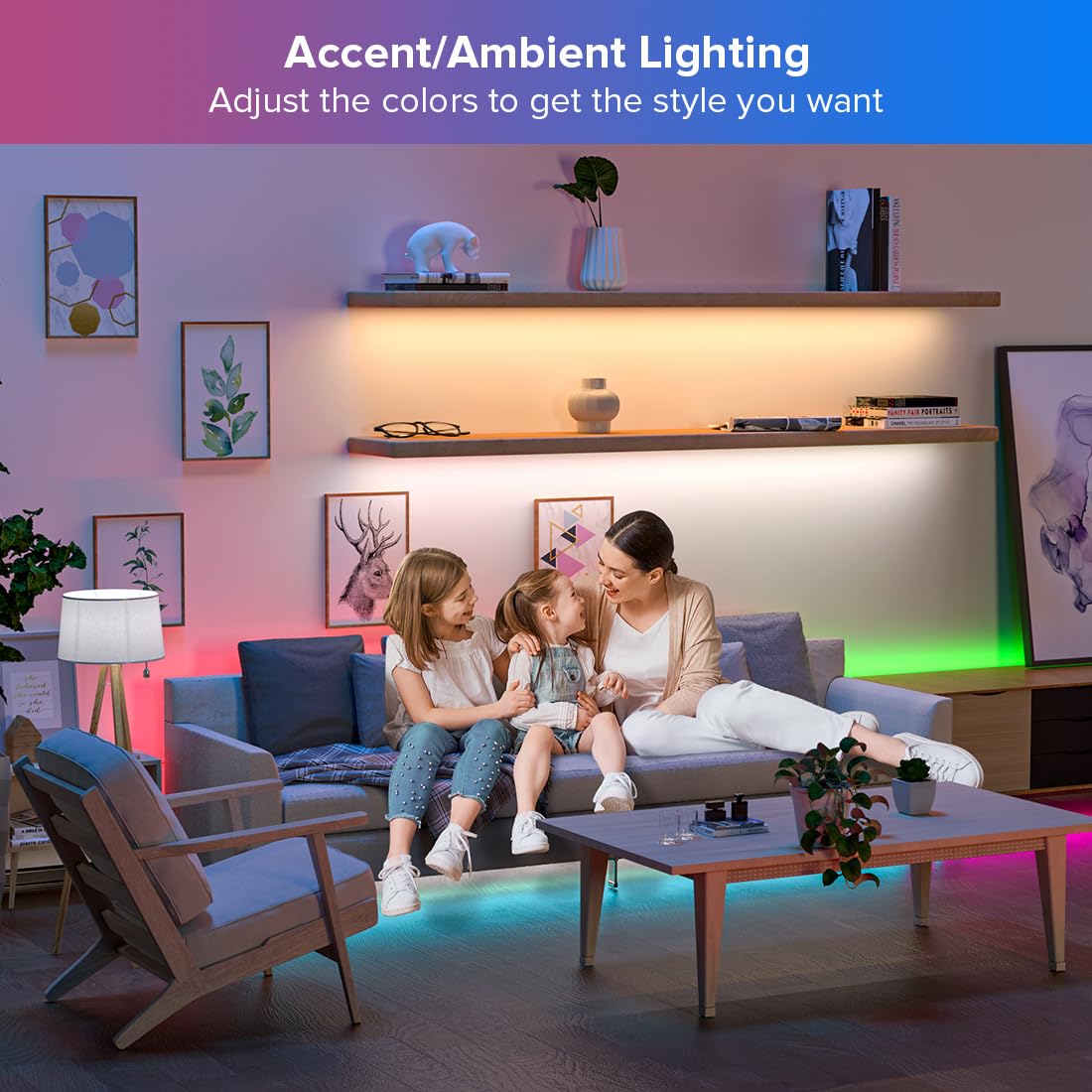 BTF-LIGHTING indoor bedroom setup with warm tunable white lighting.