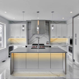BTF-LIGHTING FCOB strip with strong 3M adhesive for easy mounting.