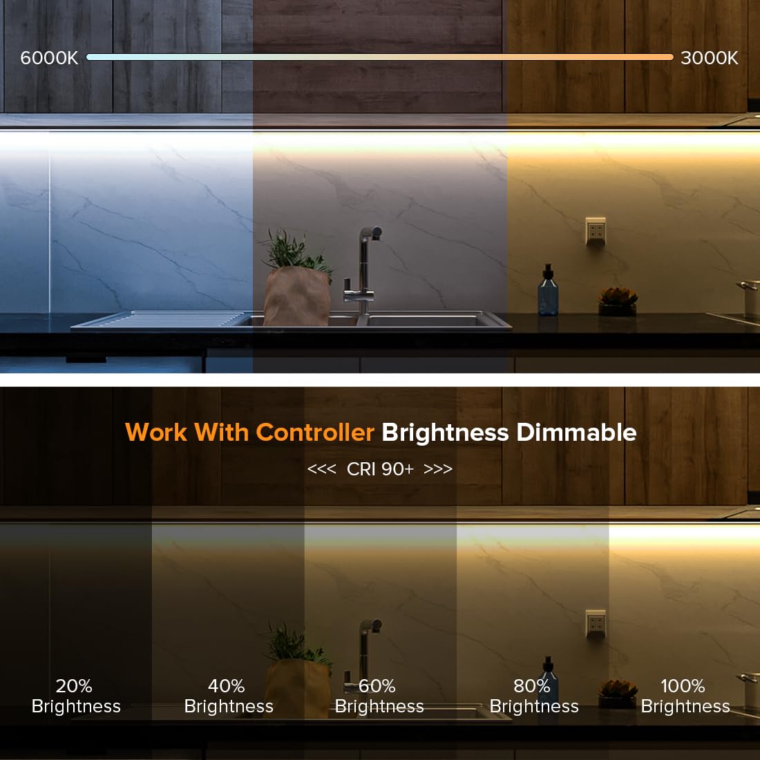 BTF-LIGHTING FCOB strip is dimmable and app-ready for flexible control.