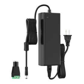 BTF-LIGHTING power supply 24V 120W front view for LEDs and CCTV.