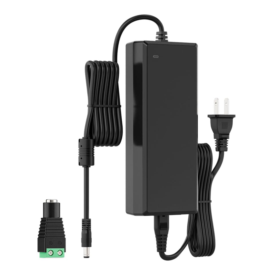 BTF-LIGHTING power supply 24V 120W front view for LEDs and CCTV.