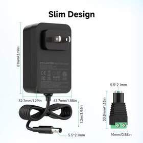 BTF-LIGHTING power supply outputs and cable for easy connection.