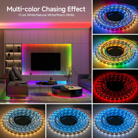 BTF-Lighting SK6812 LED strip end-to-end daisy chain for scalable installs