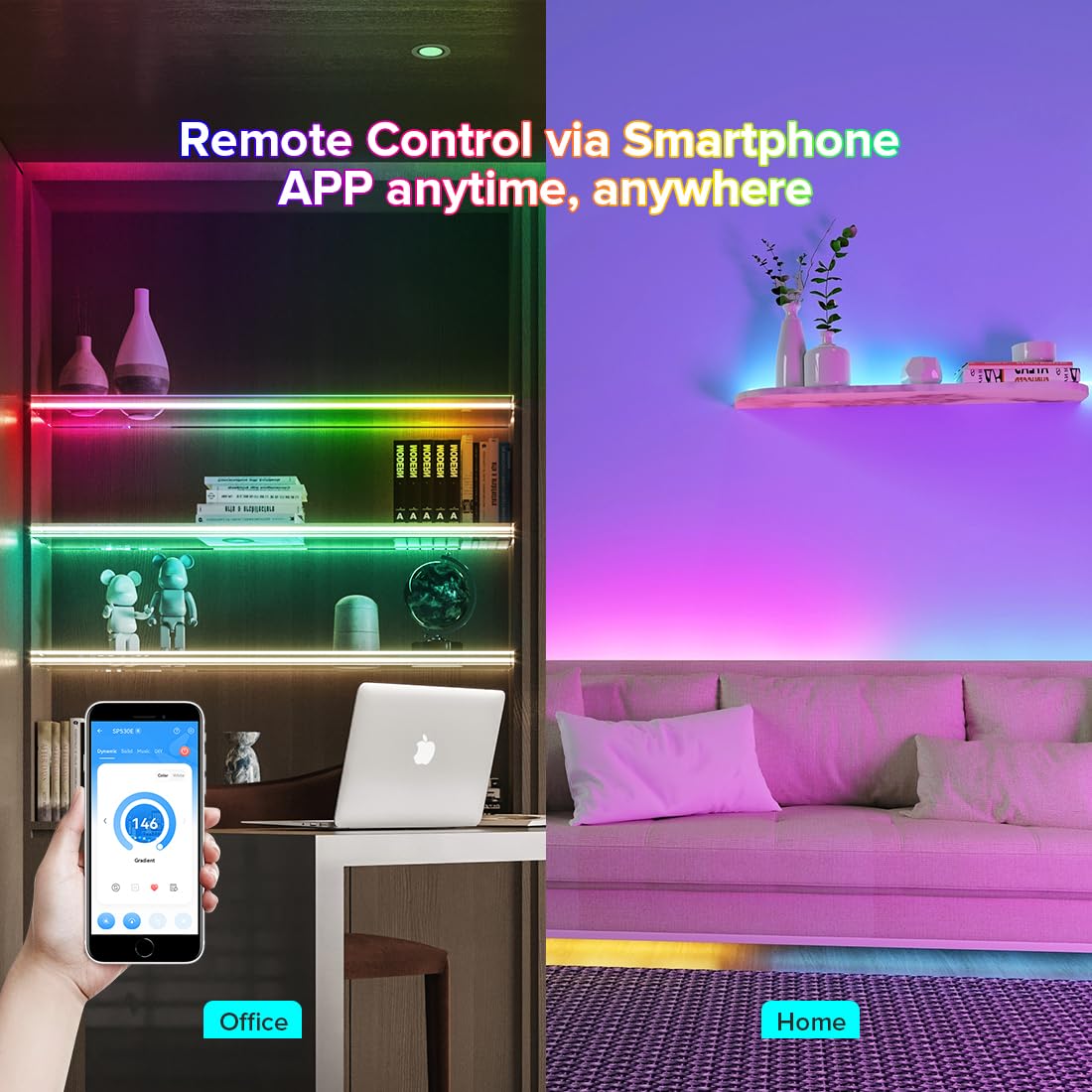 Music effect modes on SP530E create lighting synchronized to sound.