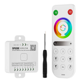 BTF-LIGHTING SP630E remote control for wireless lighting across multiple groups.