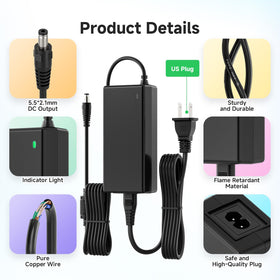 BTF-LIGHTING compact wall plug power supply for quick installation.