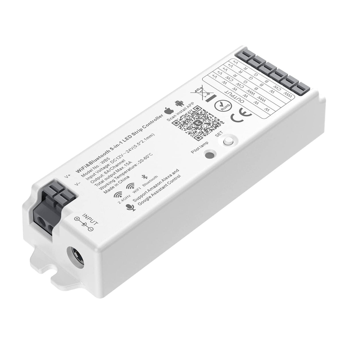 BTF-LIGHTING WB5 front view controller enables easy setup and scene control.