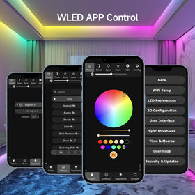 BTF-LIGHTING WLED control over Wi-Fi via native apps.
