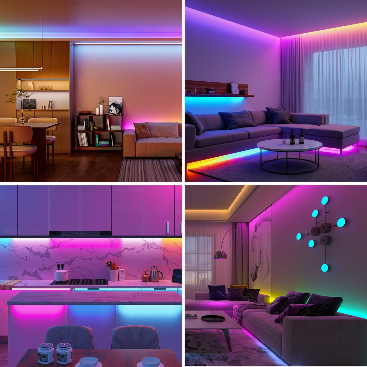 BTF-LIGHTING 16.4ft RGB COB strip suitable for long indoor runs.