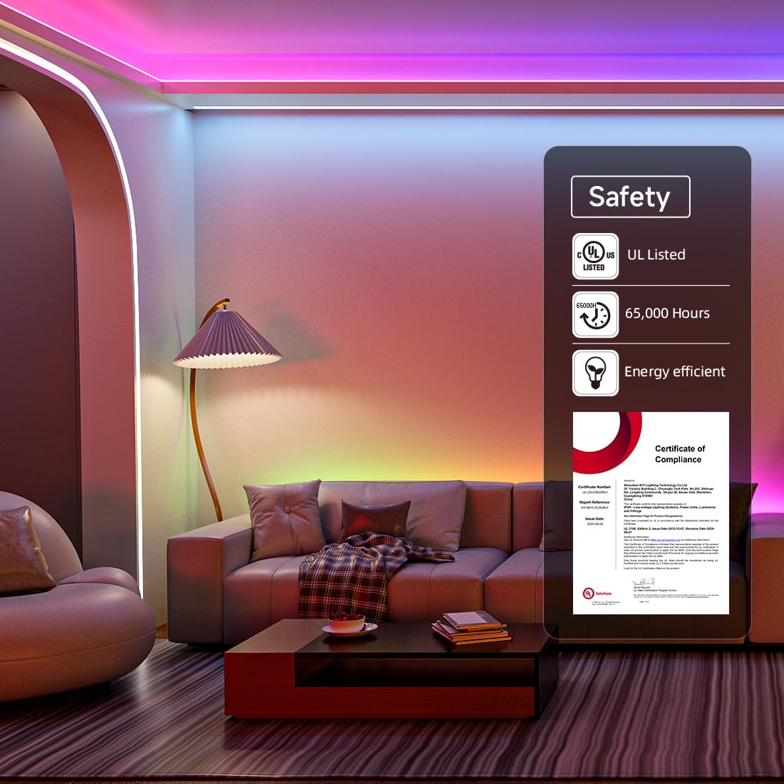 BTF-LIGHTING WS2812B strip with individually addressable LEDs for dynamic color control