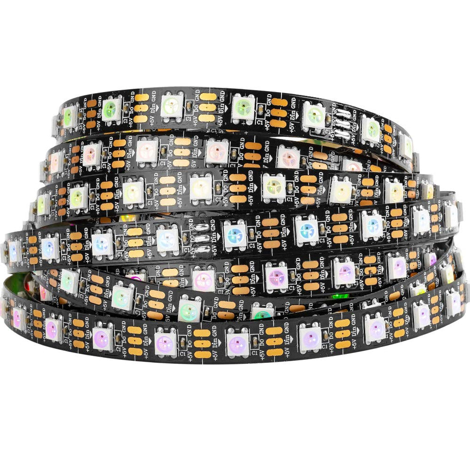 BTF-LIGHTING WS2812B strip close-up of pure gold wires for stable brightness
