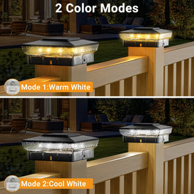 btfarm 4x4 solar post cap light in cool white for modern evenings
