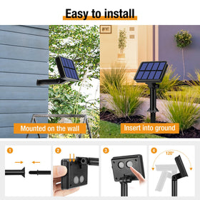 btfarm solar panel charges by day for automatic night illumination