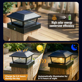 btfarm IP64 weatherproof post cap light enduring rain and sun
