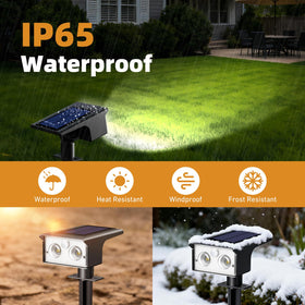 btfarm solar spot light 120-degree sensor detects motion up to eight meters.