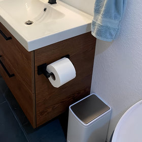 BTHRMHW matte black design complements kitchen and bathroom decor