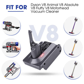 Illustration of extended runtime when using Milwaukee M18 packs with Dyson V8 via MIL18V8.