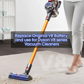 Secure connection between Dyson V8 and Milwaukee battery via MIL18V8 adapter.