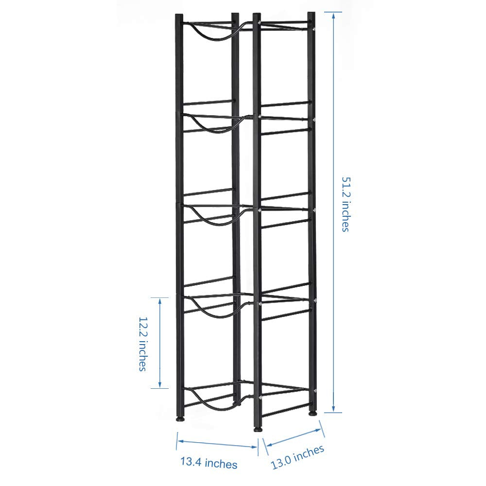 BTY water jug rack assembled with rubber feet protects flooring.