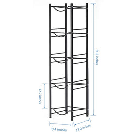BTY water jug rack assembled with rubber feet protects flooring.
