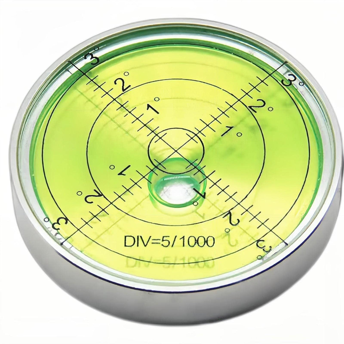 BUBLEVL circular bubble level top view with clear scale for precise RV leveling