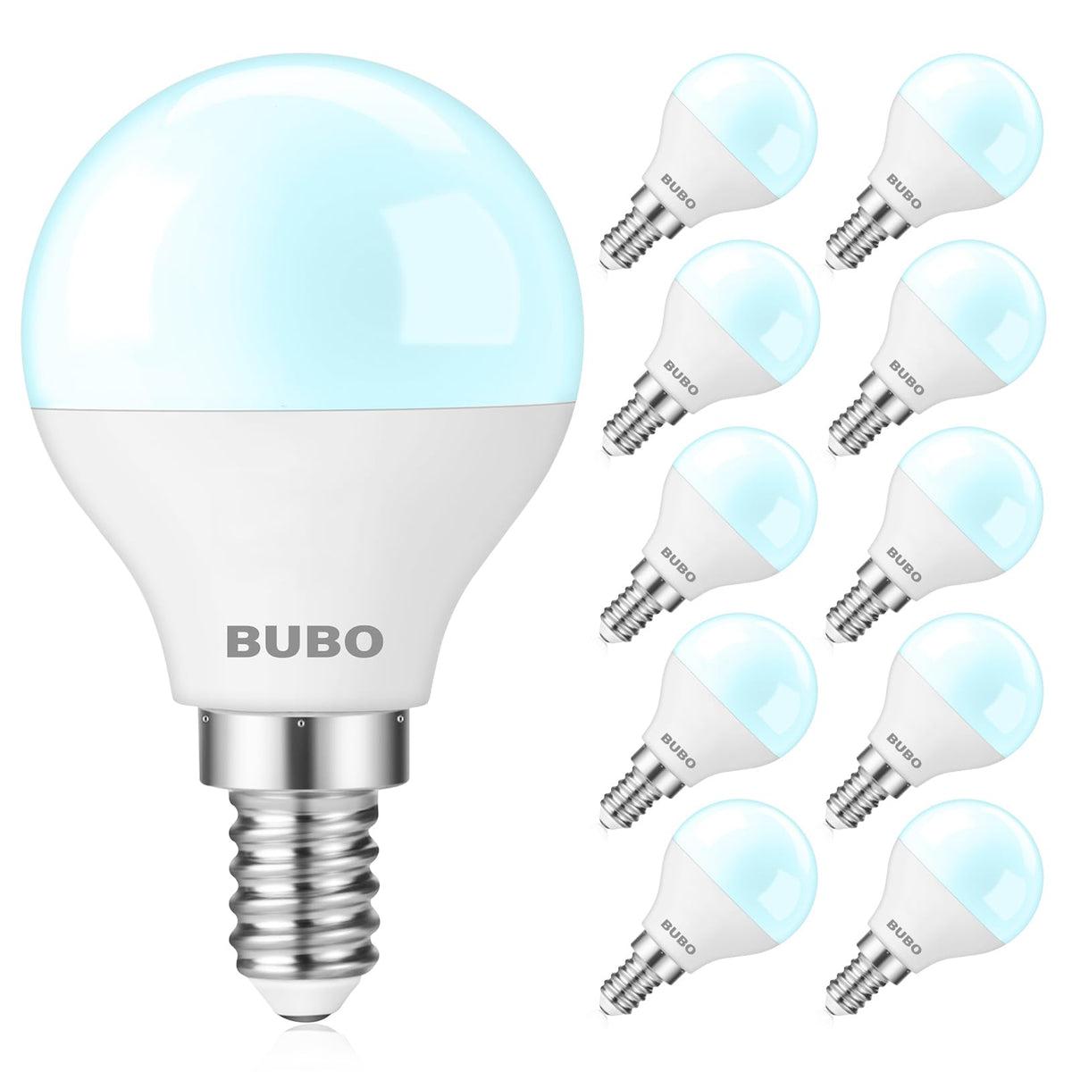 BUBO ceiling fan light bulb provides bright daylight at 5000K for clear living spaces.