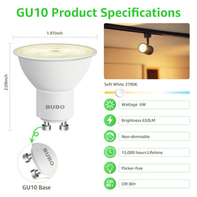 BUBO GU10 LED bulb 650 lm with 50W-equivalent brightness