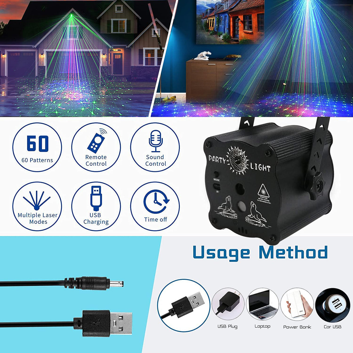 Bubusan USB-powered DJ light suitable for laptops