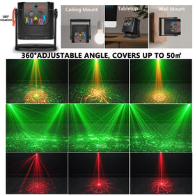 Bubusan USB-powered LED projector connected to a power bank or laptop
