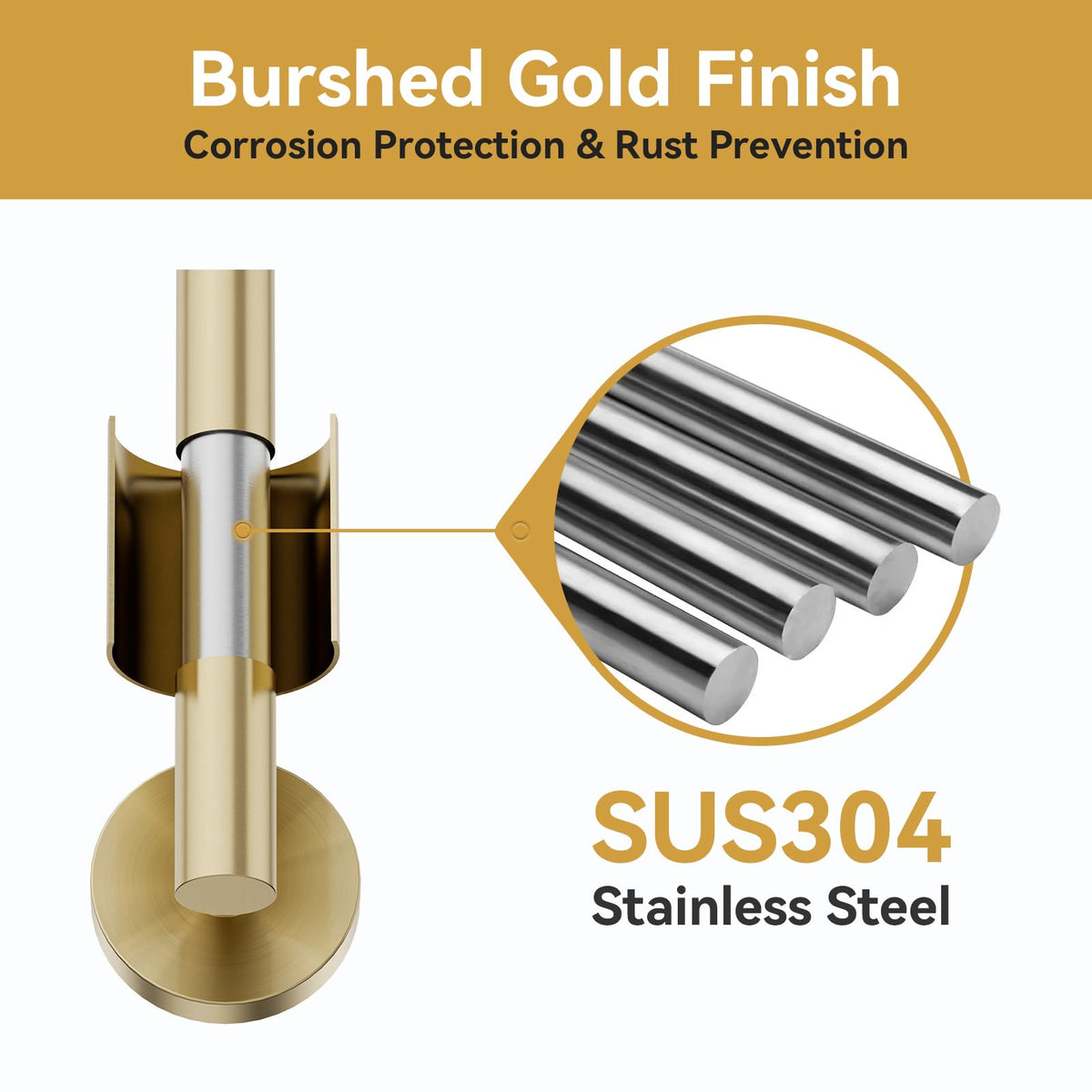 Bubxo towel bar with two towels demonstrates ample loading capacity.