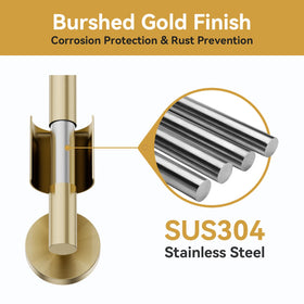 Bubxo towel bar with two towels demonstrates ample loading capacity.
