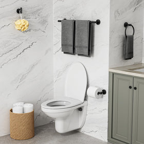 Premium 304 stainless steel resists rust for long-lasting bathroom durability.