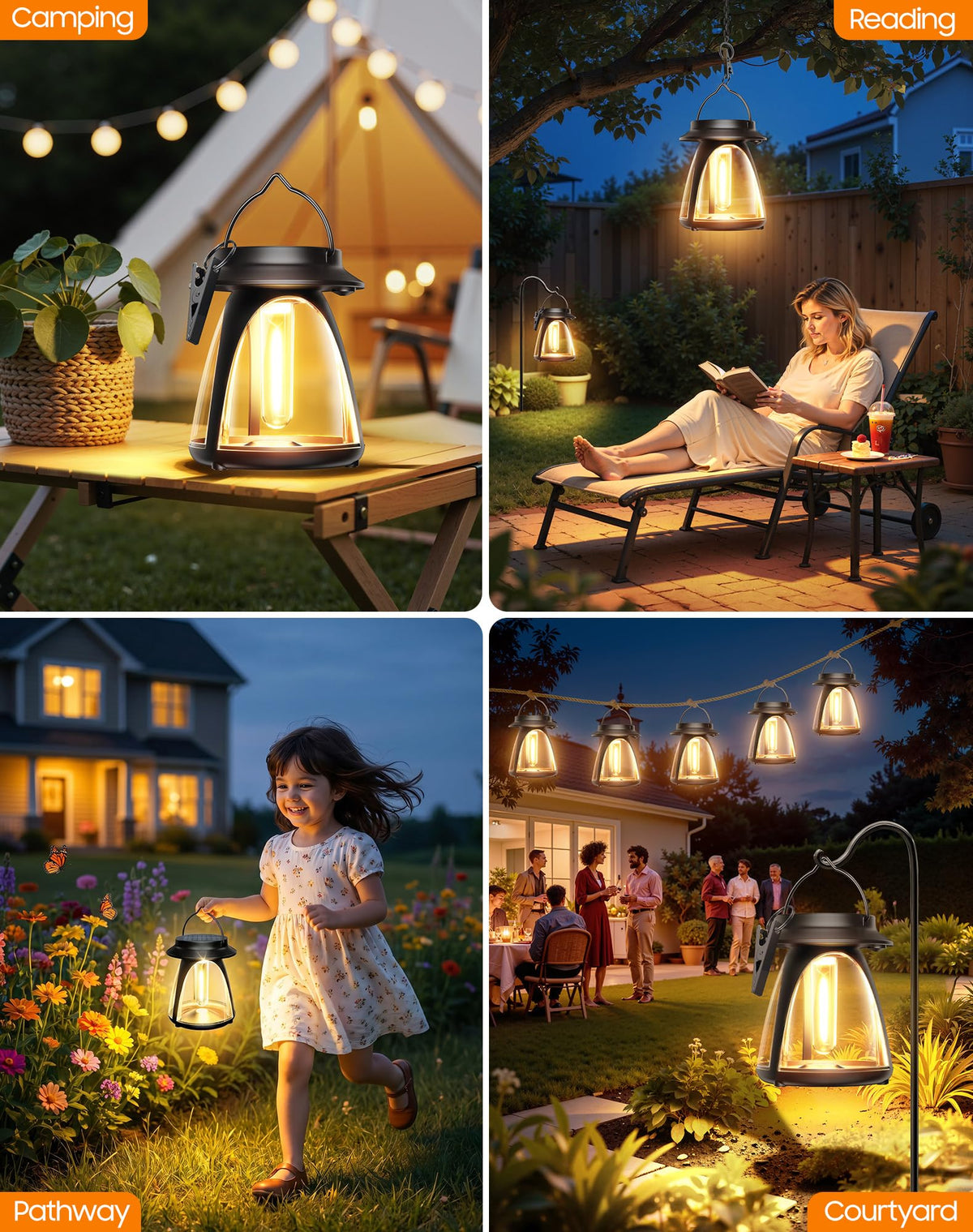 BUCASA modern style lanterns complement outdoor decor and events.