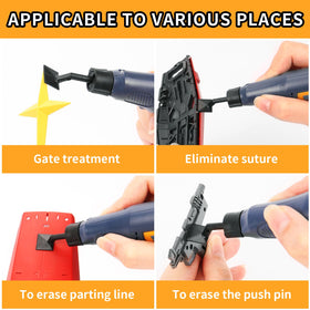 Bucasso cordless pen sander kit includes grinding heads and attachments