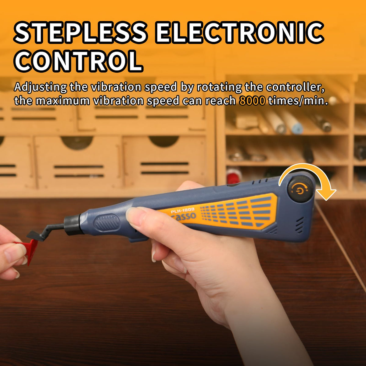 Bucasso cordless pen sander speed control enables versatile tasks