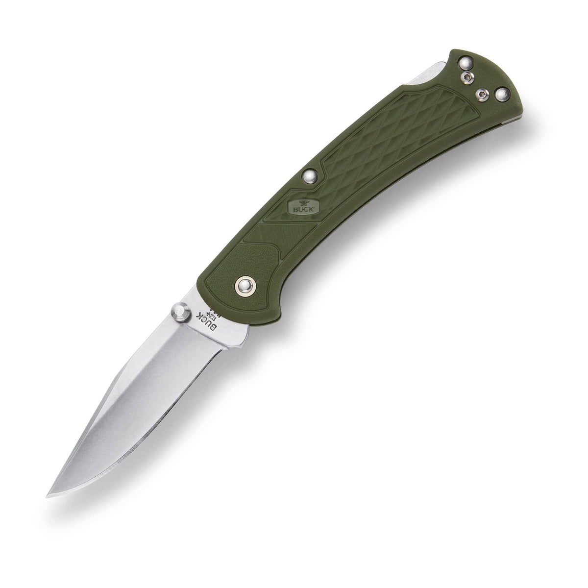 Buck Knives 112 Slim Select open blade for precise daily tasks.