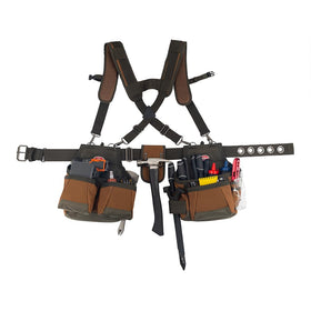 Bucket Boss AirLift belt hammer holder keeps a hammer within easy reach.