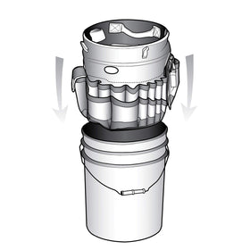 Organizer fits most 5-gallon buckets with Bucket Boss branding AB30060