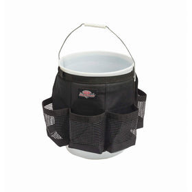 Bucket Boss Auto Boss Wash organizer mounted on a bucket exterior for organized car supplies
