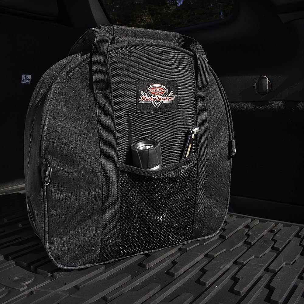 Bucket Boss AutoBoss Cable Bag stores jumper cables and cords neatly for quick access
