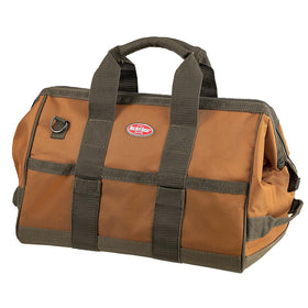 Bucket Boss Gatemouth 16 Tool Bag reinforced handles handle tough daily use.